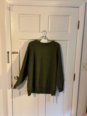 Women’s Olive Green Crewneck Sweater